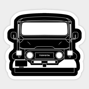 Toyota Land Cruiser FJ40 White Outline Sticker